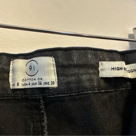 Black acid wash super skinny jeans size 4 - Picture 6 of 6